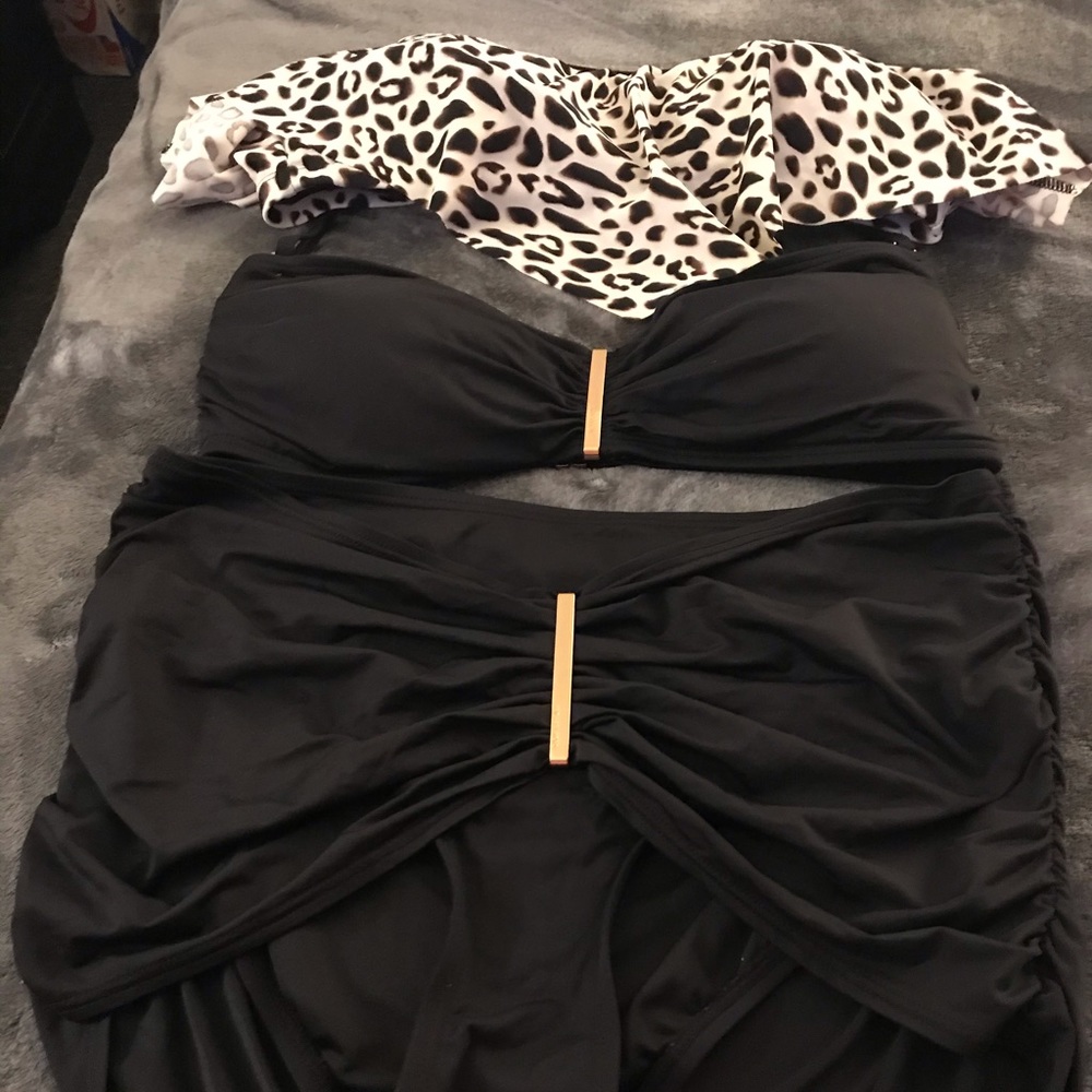 Michael Kors two piece w/ animal print top.